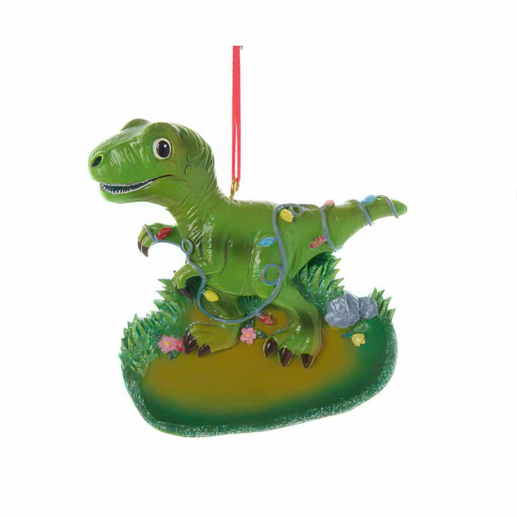 Festive T Rex Ornament Personalized