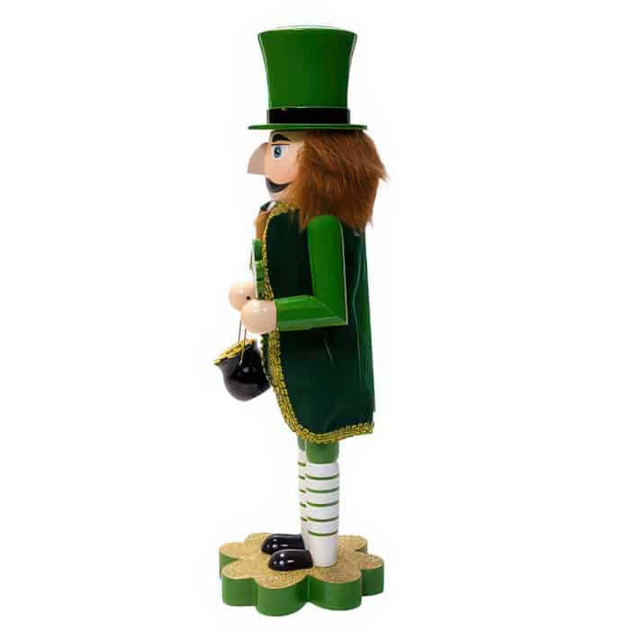 Leprechaun Soldier Lucky Charm Nutcracker Side Two