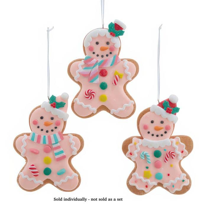 Pink Gingerbread Candy Ornaments