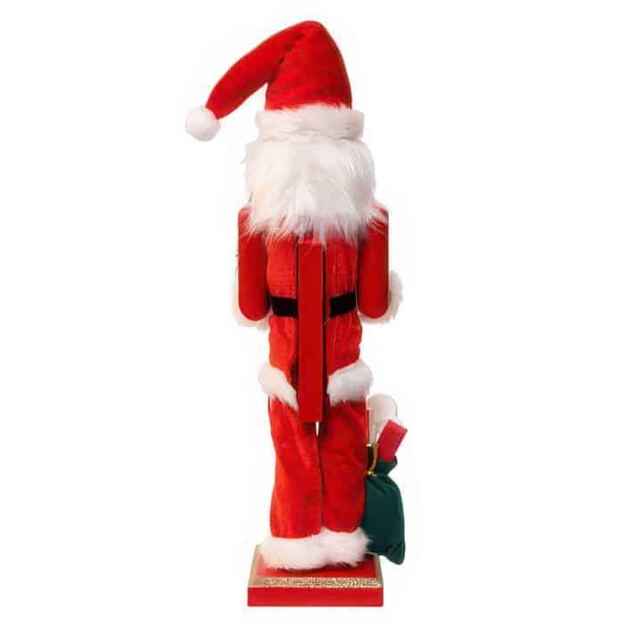 Santa with Gifts Nutcracker Back