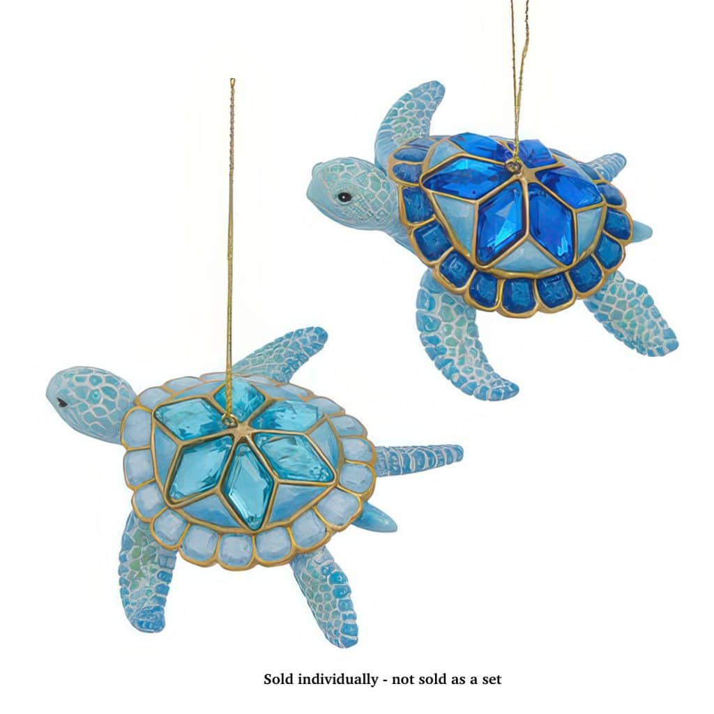 Sea Turtle with Gems Ornaments