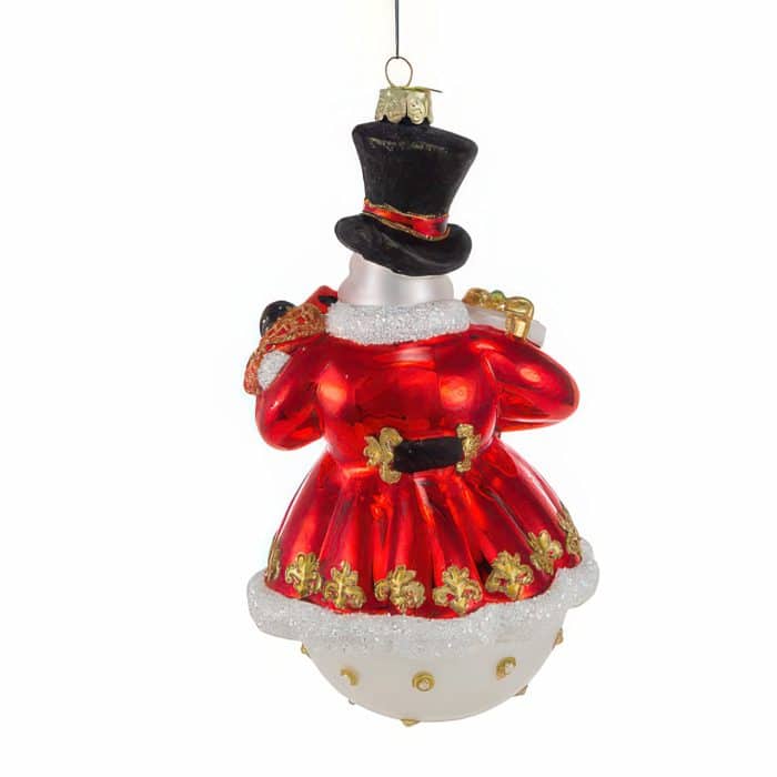 Snowman with Top Hat Bellissimo™ Ornament Back