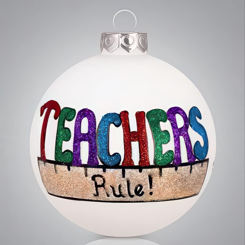 Teachers Rule Ornament Personalized