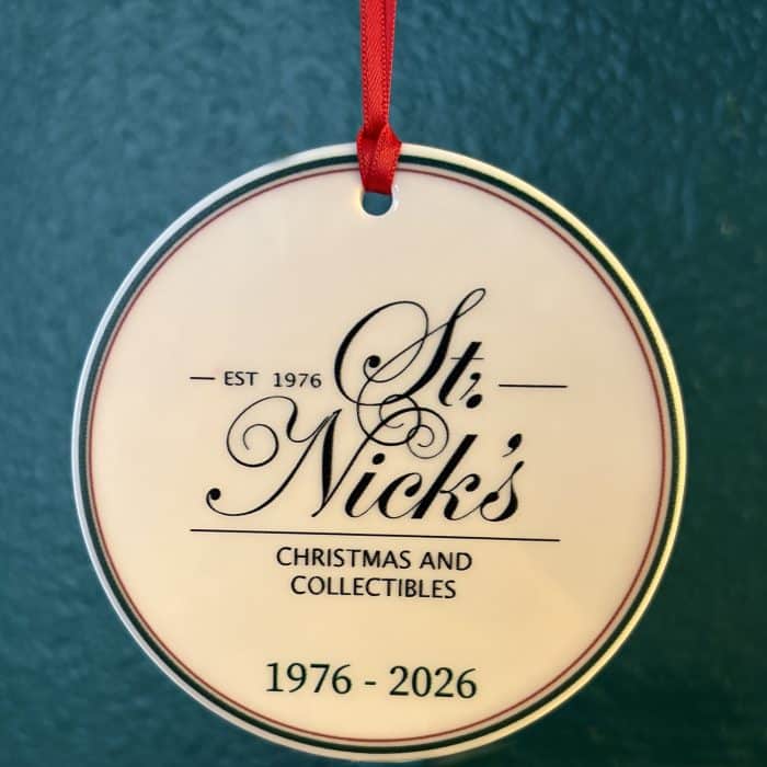St Nicks 50th Anniversary Ornament Back