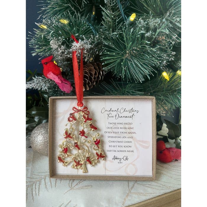 Gold Cardinal Tree Ornament