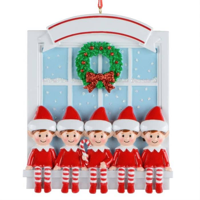 Sill e elves Ornament Personalized Five