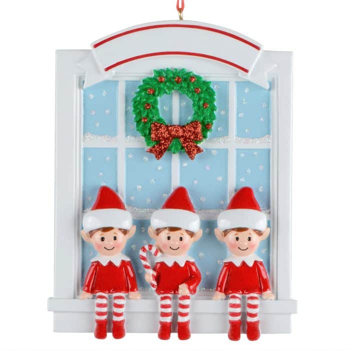 Sill e elves Ornament Personalized Three