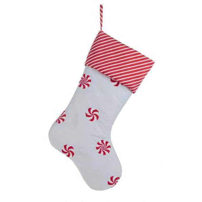Blue Peppermint Twist Stocking