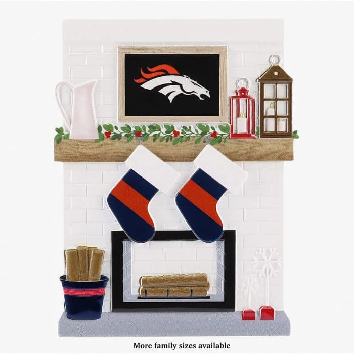 Denver Broncos Fireplace Ornament Personalized